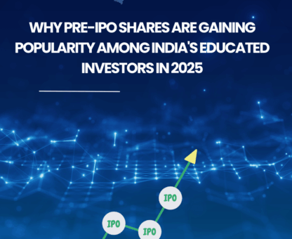 Pre-IPO shares gaining popularity among India’s educated investors in 2025 with growth chart and IPO markers