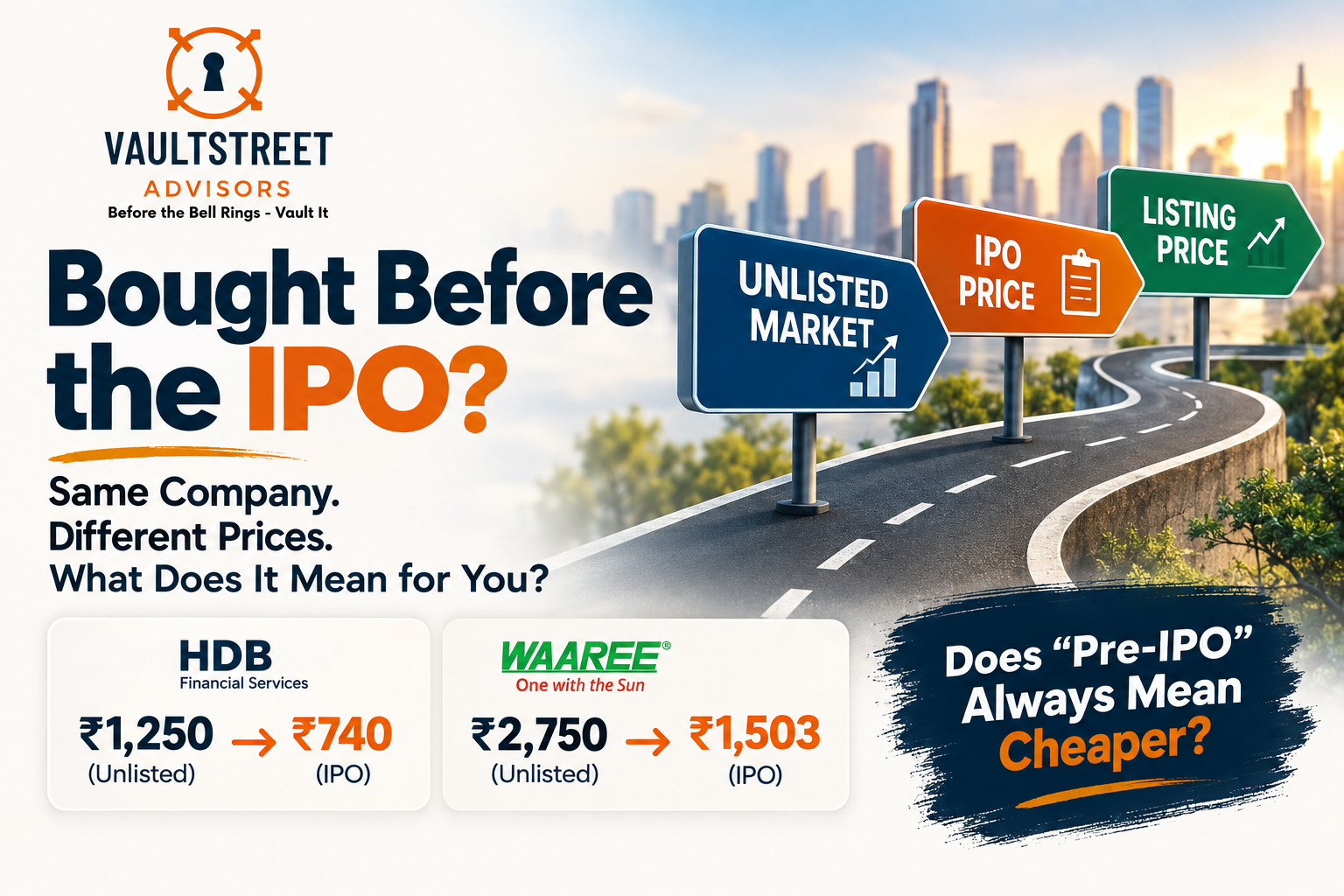 Bought before the IPO? HDB Financial and Waaree Energies unlisted prices compared with IPO prices – VaultStreet Advisors