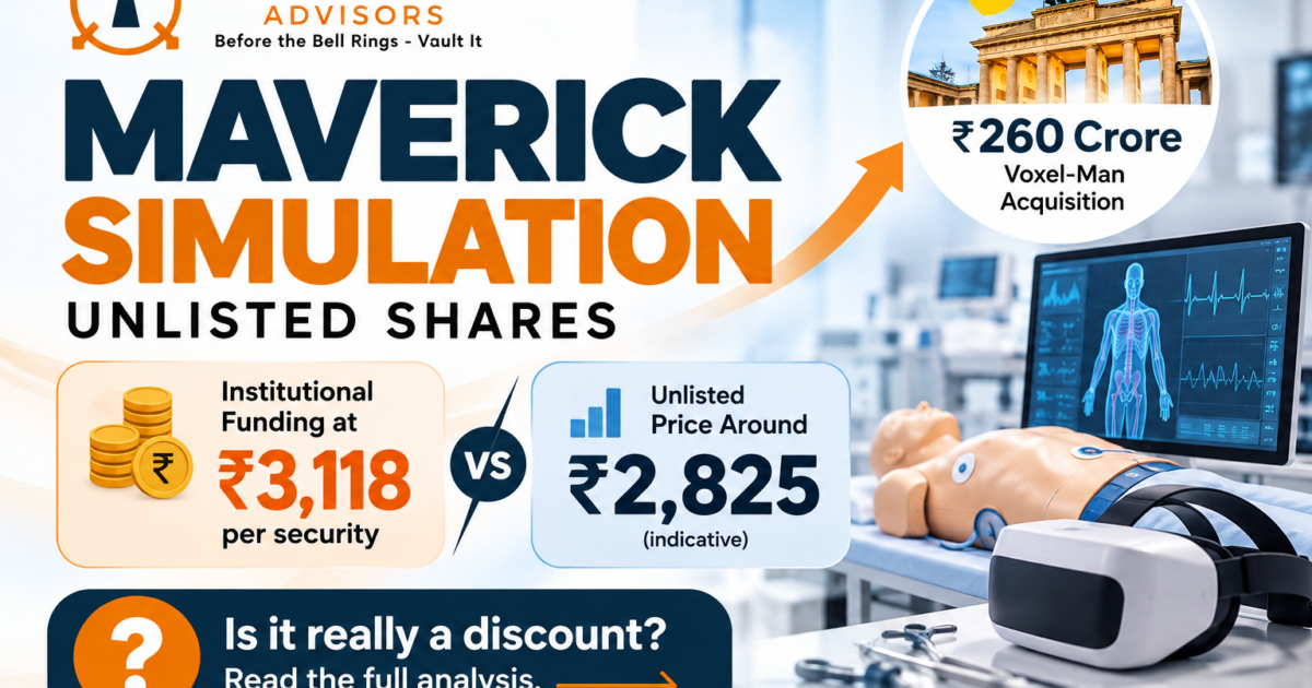 Maverick Simulation unlisted share price and ₹3,118 institutional Series-B CCPS funding round explained by VaultStreet Advisors